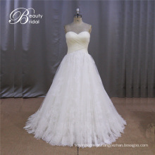 Fábrica de Guangzhou A linha de vestido de noiva de renda